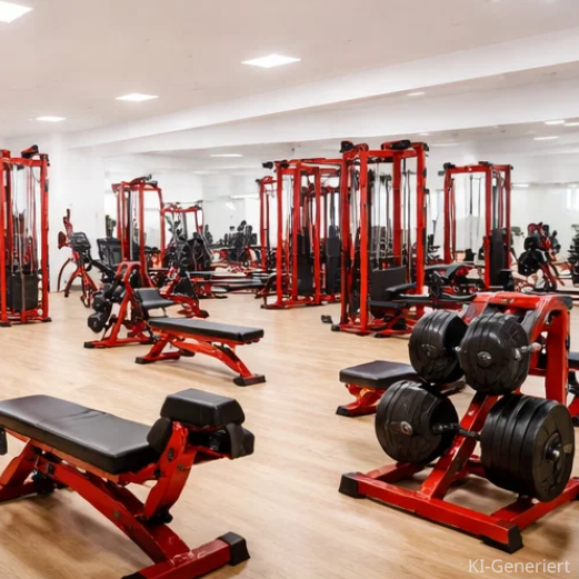 Ki_generierter Fitnessraum ähnlich den von Lionfit